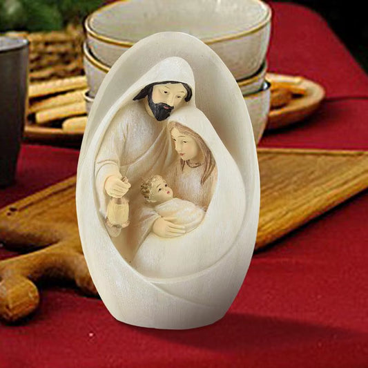 Nativity Scene Statue Christmas Baby Jesus Resin Craft Ornament Christmas Nativity Statue for Religious Christmas Decorations