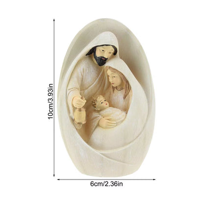 Nativity Scene Statue Christmas Baby Jesus Resin Craft Ornament Christmas Nativity Statue for Religious Christmas Decorations