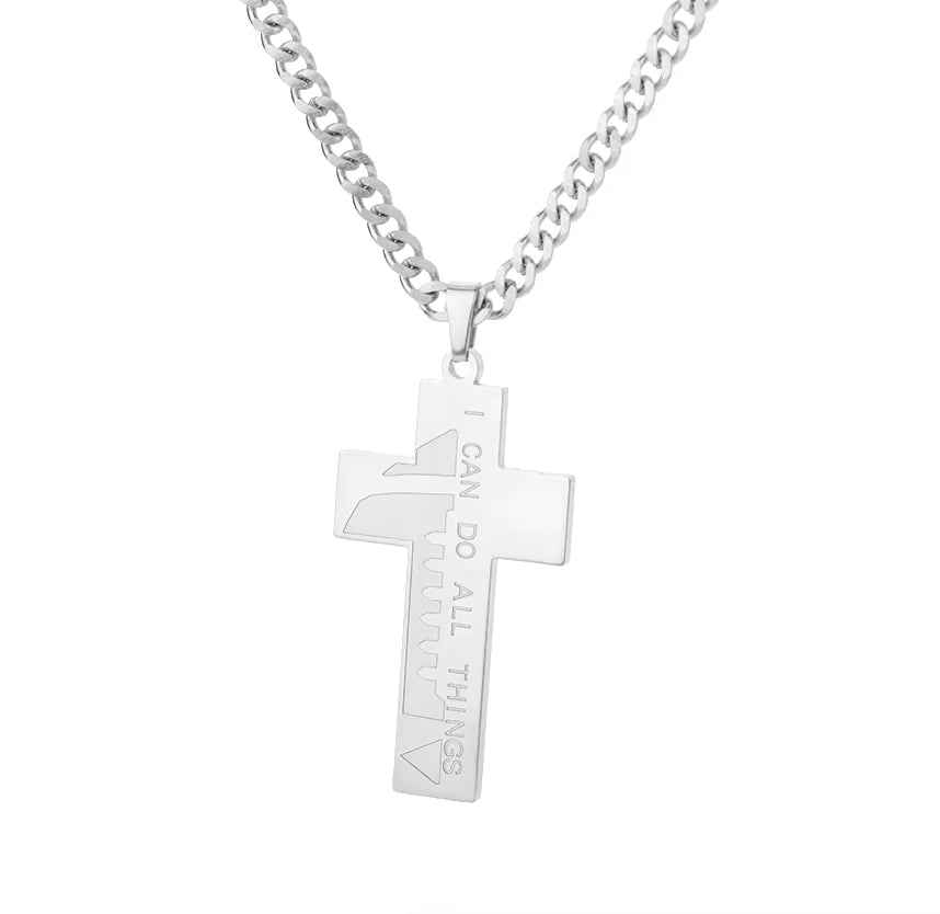 Fashion Creative Cross Wolf Necklace Stainless Steel for Women Choker Branches Tree of Life Design Pendant Necklace Men Jewelry