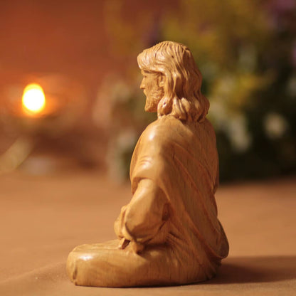15Cm Sacred Heart of Jesus Statue Catholic Figurine for Desktop Fireplace Cabinet Decor Religious Home Altar Gift